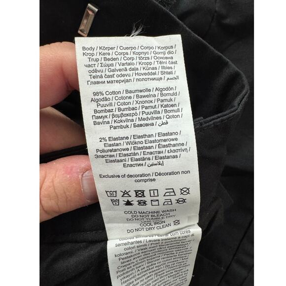 Vera Moda Womens XL "32 Black Barrel Pants Rolled Cuffs NWT Business Casual - Picture 9 of 13